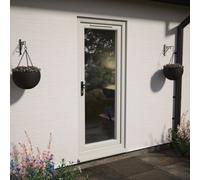 Lacerta Double Glazed Door Full Glass Right Hand Open In Agate/white Obscure Glazed 890mm X 2090mm 10 Year Guarantee With Free Delivery