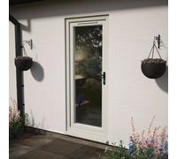 Lacerta Triple Glazed Door Full Glass Left Hand Open In Agate/white Clear Glazed 920 X 2090mm 10 Year Guarantee With Free Delivery