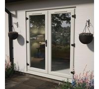 Lacerta Triple Glazed French Door Agate/white Clear Glazed 1790 X 2055mm 10 Year Guarantee With Free Delivery