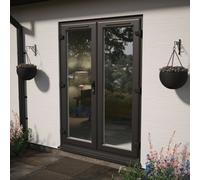 Lacerta Triple Glazed French Door Black/white Clear Glazed 1590 X 2090mm 10 Year Guarantee With Free Delivery