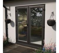 Lacerta Triple Glazed French Door Black/white Clear Glazed 1690 X 2055mm 10 Year Guarantee With Free Delivery