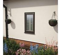 Lacerta Triple Glazed Window Black/white Left Hand Side Hung Obscure Glazed 610 X 820mm 10 Year Guarantee With Free Delivery