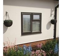 Lacerta Triple Glazed Window Black/white Lh Side Hung And Top Opener Clear Glazed 1190 X 1040mm 10 Year Guarantee With Free Delivery