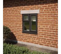 Lacerta Triple Glazed Window Black/white Rh Side Hung And Top Opener Clear Glazed 905 X 965mm 10 Year Guarantee With Free Delivery