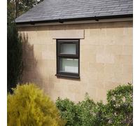 Lacerta Triple Glazed Window Black/white Top Hung Over Fixed Light Clear Glazed 1190 X 1115mm 10 Year Guarantee With Free Delivery