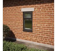 Lacerta Triple Glazed Window Black/white Top Hung Over Fixed Light Clear Glazed 610 X 1115mm 10 Year Guarantee With Free Delivery