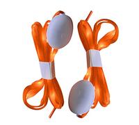 Laces Glitter Elastic People Luminous Shoe Light Youth Knitting Nylon Luminous Belt Rainbow Shoelaces Round, orange, One Size