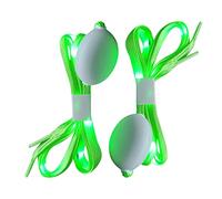 Laces Glitter Elastic People Luminous Shoe Light Youth Knitting Nylon Luminous Belt Rainbow Shoelaces Round, Green, One Size