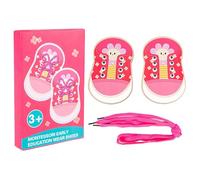 Laces Learning Chart - Wooden And Nylon Lacing Toy | 9.3cm Fine Motor Practice Tool For Toddlers | Helps Youth Develop Their Skills In My Life
