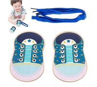 Laces Learning Chart - Wooden And Nylon Lacing Toy | 9.3cm Fine Motor Practice Tool For Toddlers | Helps Youth Develop Their Skills In My Life