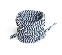 Lacestar - Hiking Shoe Laces - Durable - Great for Walkers, Runners & active lifestyles - 1 Pair (100cm - (39 inches) - (S), Blue and White Zig Zag)