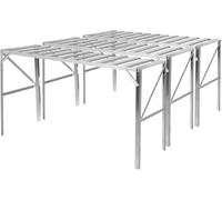 Lacewing 126cm Silver Traditional 1 Tier Shelves Greenhouse Staging Garden Storage Shelving Shed Rack Set of 3