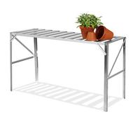 Lacewing 4' 1" Traditional 1 Tier Greenhouse Staging Silver (1)