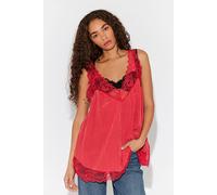 Lacey Essential Tunic by Intimately at Free People in Luxe Red, Size: Small - female