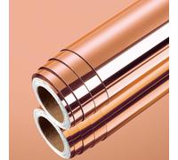 LaCheery Rose Gold Mirror Stickers Self Adhesive Flexible Mirror Sheets Non Glass Mirrors Sticker Film Wallpaper Peel and Stick Mirrors Reflective Paper for Crafts Wall Decor Vinyl Roll 40 cm x 200 cm