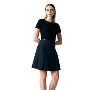 LACHERE Black Pleated Skirt - Above The Knee Length (10 Pleats, Size M)