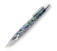 LACHIEVA LUX Abalone Shell Mechanical Pencil 0.7mm, Luxury Metal Pencil for Drawing and Sketching, Includes 12 Lead Refills
