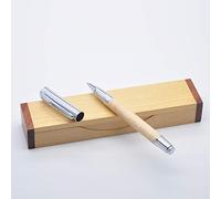 LACHIEVA LUX Elegant Maple Wood Rollerball Pen Set - Handcrafted Wooden Pen with German-made Schneider Ink Refill. Perfect Executive Gift for Men & Women (Maple)