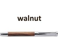 LACHIEVA LUX Elegant Walnut Rollerball Pen Set.Nice Wood Roller Pen with German-made Refill. Luxury Wooden Writing Pen for Men, Women. Executive, Office Gift (Walnut)