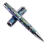 LACHIEVA LUX Nice Stunning Sea Shell Abalone Rollerball Pen with German-made Refill, Luxury Pen Gift for Woman, Man, Professional for Writing