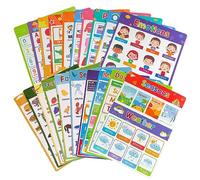 Lachilly 20 Sheets Fun Learning Poster Flash Cards - Perfect for Toddler Education, Pre-K and Kindergarten Learning Activities, Suitable for Autistic Children and Primary School Kids