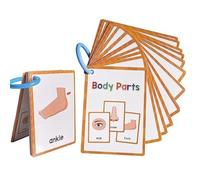Lachilly Body Parts Learning Flashcards, High Frequency Words, Beginning Reading, Kindergarten to 1st Grade, ESL Teaching Materials, Autism Learning Materials, Vocabulary Building, 15 Cards, 28 Words