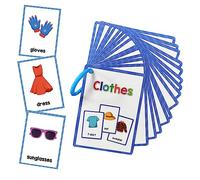 Lachilly Clothes Learning Flashcards, High Frequency Words, Beginning Reading, Kindergarten to 1st Grade, ESL Teaching Materials, Autism Learning Materials, Vocabulary Building, 15 Cards, 28 Words