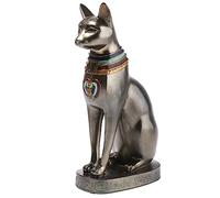 lachineuse bastet Egyptian cat Figurine, Bronze, 12x10x19 cm