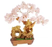 lachineuse Feng Shui Tree, Doré et Rose Dominant, 17 x 15 x 10 cm