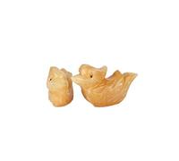 lachineuse - Mandarin Ducks Figurines - Feng Shui Statuettes - Symbol of Love & Loyalty for Couple, Romance - Valentine's Day Gift Idea - Decoration - 6 x 3 x 2 cm - Pale Yellow