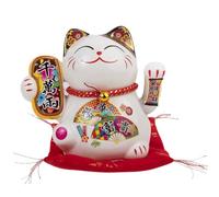 lachineuse Maneki Neko Japanese Cat - Luck and Happiness - Height 16 cm - Movable Arm