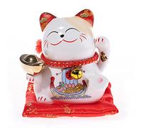 lachineuse - Maneki Neko Money Box - Bring Happiness Home - Japanese Cat Figure - Luck, Prosperity, Happiness - Porcelain - Multicoloured - 11 x 10 x 8 cm - Decorative Gift Idea Japan Asia