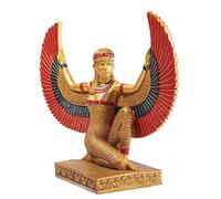 lachineuse - Winged Isis Statuette 21 cm - Red & Golden Goddess Isis Statue - Interior Decoration Ancient Egypt - Egyptian Decorative Object - Original Gift Idea, Gold