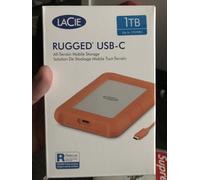 LaCie 1TB Rugged USB-C , USB and Thunderbolt 3 Compatibility-Brand New- Fast DEL