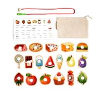 Lacing Beads - Contoured Polyhedral Geometric Prism Profile Alignment Kit for Primary School Age Skills Development Pigment Coated Wood Construction Block | Multicolor