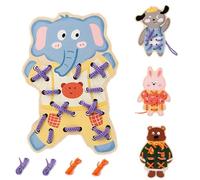 Lacing Cards Sensory Animal Theme Fine Motor Early Learning