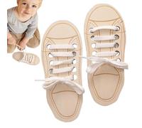 Lacing Shoe Teaching Aid - Motor Skill Enhancement Threading System Design, Color Coded Lace Practice Board Structure, Child Safe Educational Toy Material Build | Home Learning Kindergarten Education