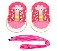 Lacing Shoe Toy - Preschool Learning Tool, Educational Training Aid | Wooden Interactive Practice Model, Early Coordination Play Device, Kids Hand Motion Trainer, Fun Dexterity Improvement Kit