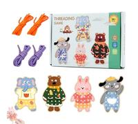 Lacing Threading Toy | Fine Motor Skills Early Learning,Wooden Lacing Board Toy,for Preschoolers Young Children Boys Girls Home Travel Bedroom