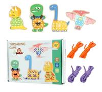 Lacing Toy | Fine Motor Skills Early Learning,Wooden Lacing Board Toy | for Children Preschoolers Boys Girls Travel Road Trip Home Bedroom Kindergarten