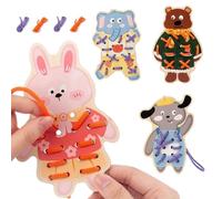 Lacing Toy for Kids Animal Theme Fine Motor Early Learning Tools