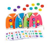 Lacing Toy For - Sewing Button Lacing Card Game For Basic Life Skill Training, Ages 3-5 Fine Motor Skills Toys For Kids, Sewing Button Lacings Card Game For Experiencing Real Feeling Stitchin