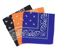 Laciteinterdite Set of 3 Paisley Bandanas for Men and Women, 57 x 57 cm - Multicolour - One size