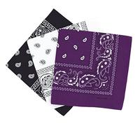 Laciteinterdite Set of 3 Paisley Bandanas for Men and Women, 57 x 57 cm - Multicolour - One size