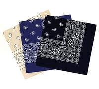 Laciteinterdite Set of 3 Paisley Bandanas for Men and Women, 57 x 57 cm - Multicolour - One size