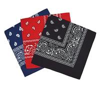 Laciteinterdite Set of 3 Paisley Bandanas for Men and Women, 57 x 57 cm - Multicolour - One size