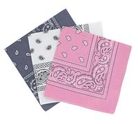 Laciteinterdite Set of 3 Paisley Bandanas for Men and Women, 57 x 57 cm - Multicolour - One size
