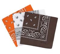 Laciteinterdite Set of 3 Paisley Bandanas for Men and Women, 57 x 57 cm - Multicolour - One size