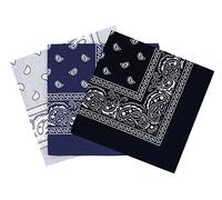 Laciteinterdite Set of 3 Paisley Bandanas for Men and Women, 57 x 57 cm - Multicolour - One size