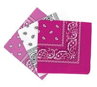 Laciteinterdite Set of 3 Paisley Bandanas for Men and Women, 57 x 57 cm - Multicolour - One size